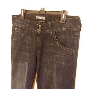 Size 32 Hudson Jeans with a semi flare made in US